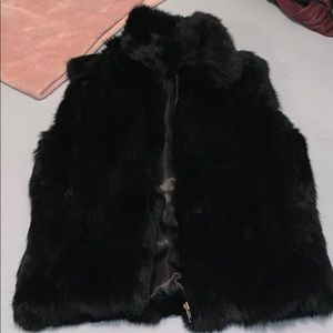 Saks 5th ave rabbit fur vest